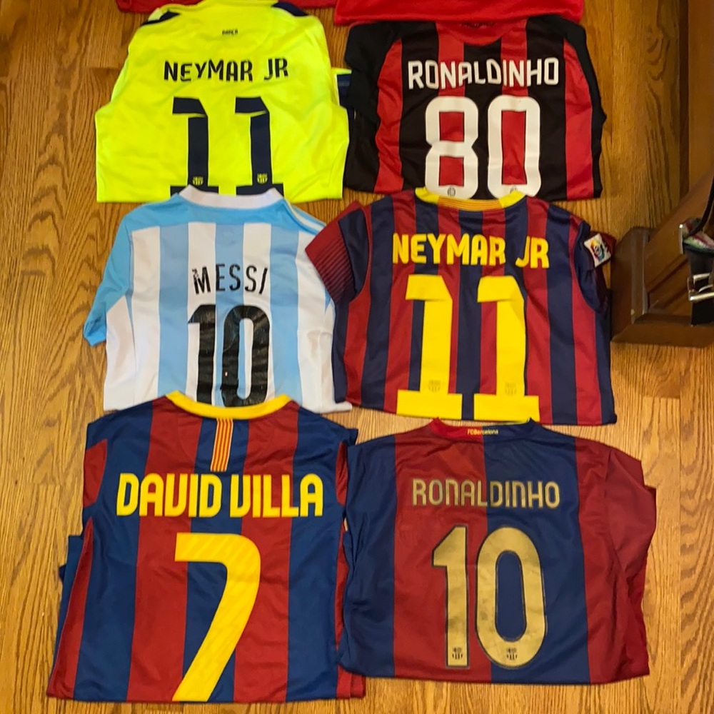 Lot of 10 YXL Soccer Jerseys